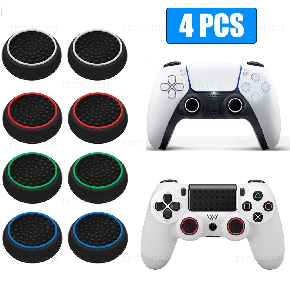 Gaming Accessories Ps4 - 4 stuks siliconen analoge thumbstick grip