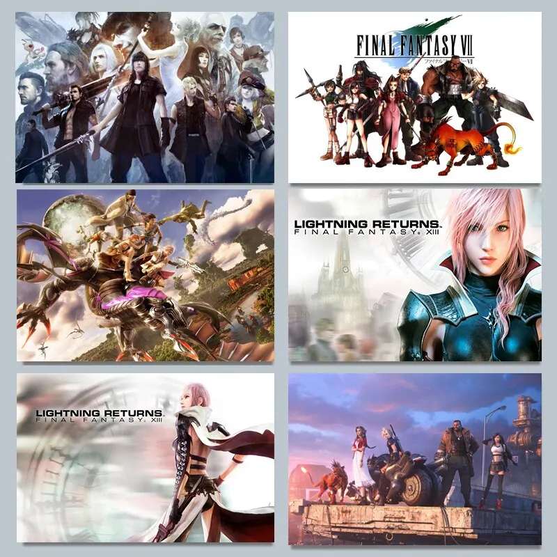 Gaming Accessories For Room - Final Fantasy VII Vaporwave Canvas Poster