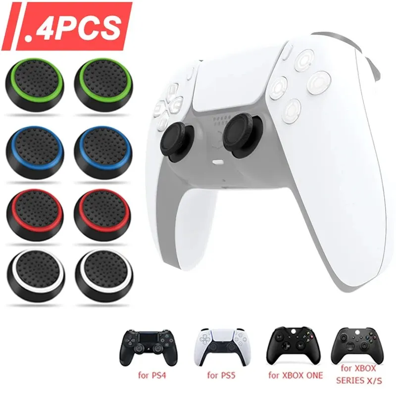 Gaming Accessories Ps4 - 4 STUKS Siliconen Analoge ThumbStick Grip