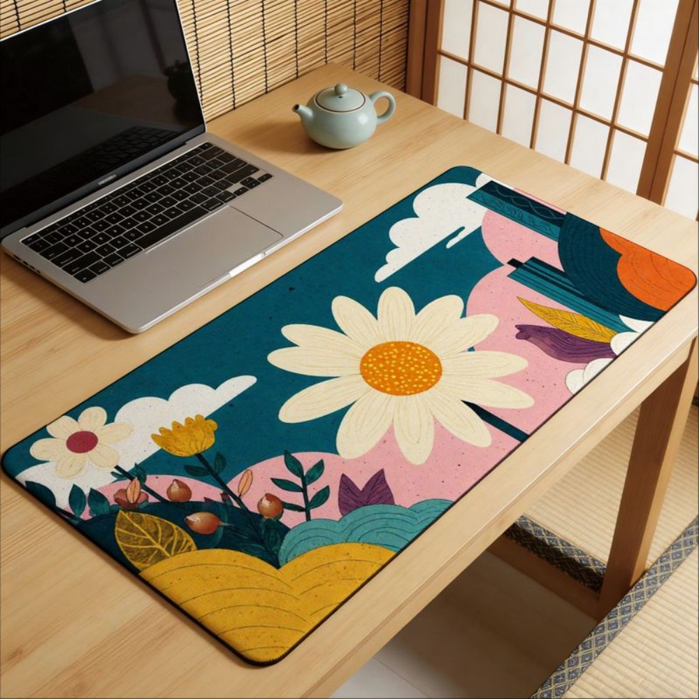 Gaming Laptop Essential Accessories - Antislip onderkant met giraffepatroon, plantendesign, gamingaccessoires,
