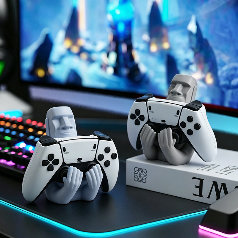 Gaming Accessories For Room - Grappige Moai Stone Resin Gamepad Houder