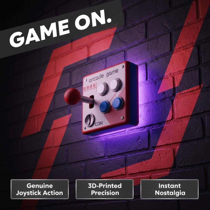 Gaming Accessories For Room - Retro Arcade Game Button Switch Plate,